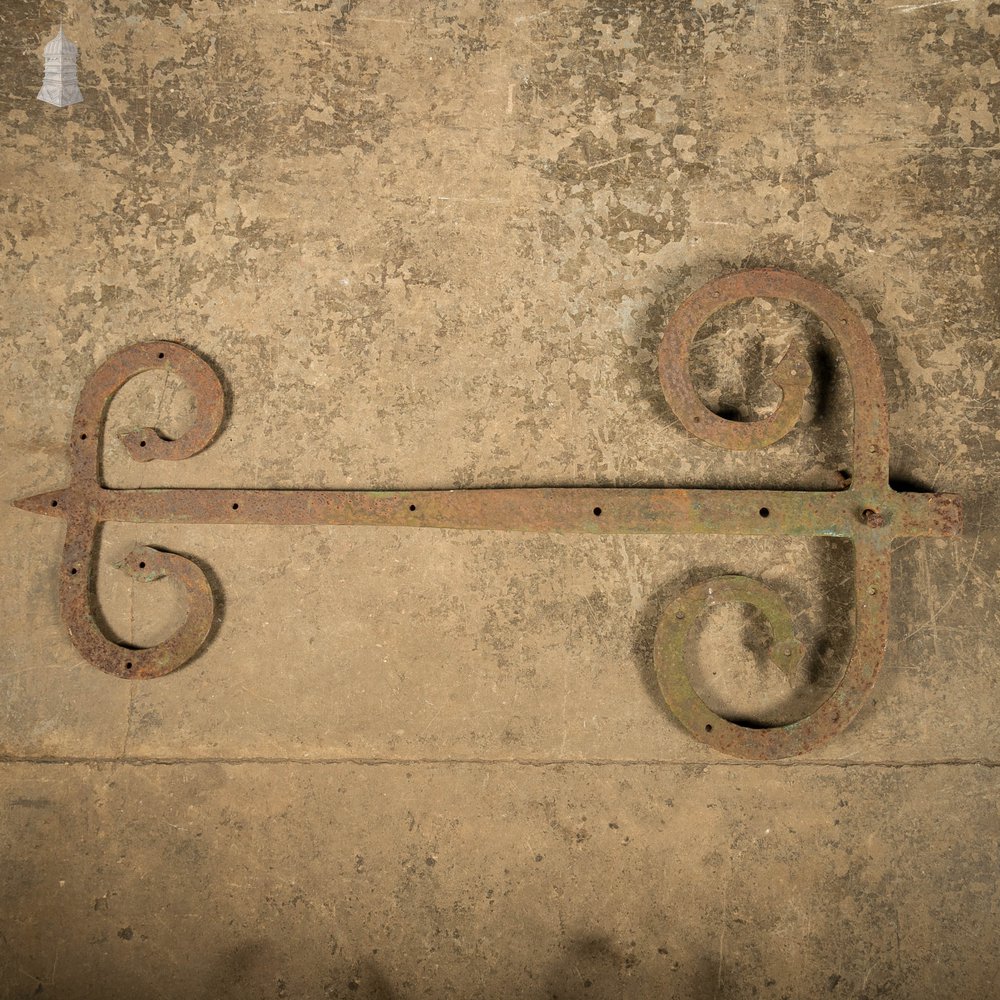 Wrought Iron Hinge, Large Blacksmith Made Hinge