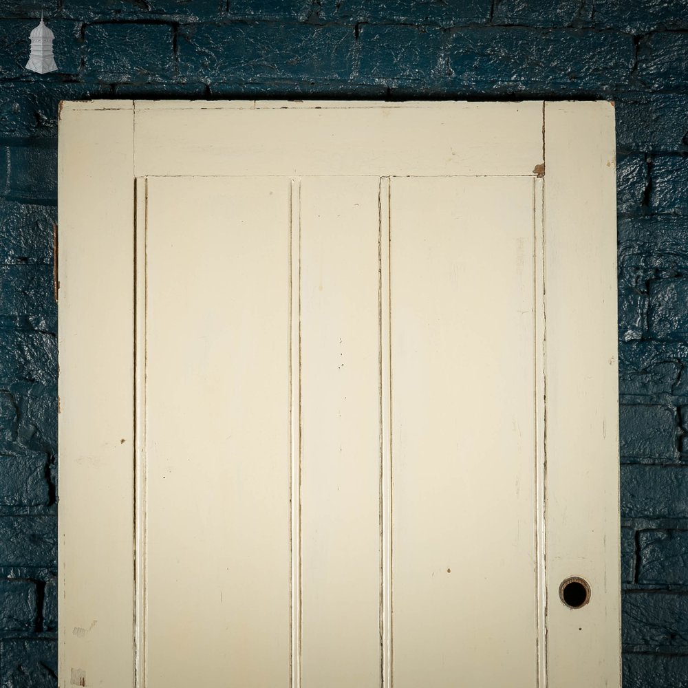 Pine Panelled Door, 4 Panel White Painted