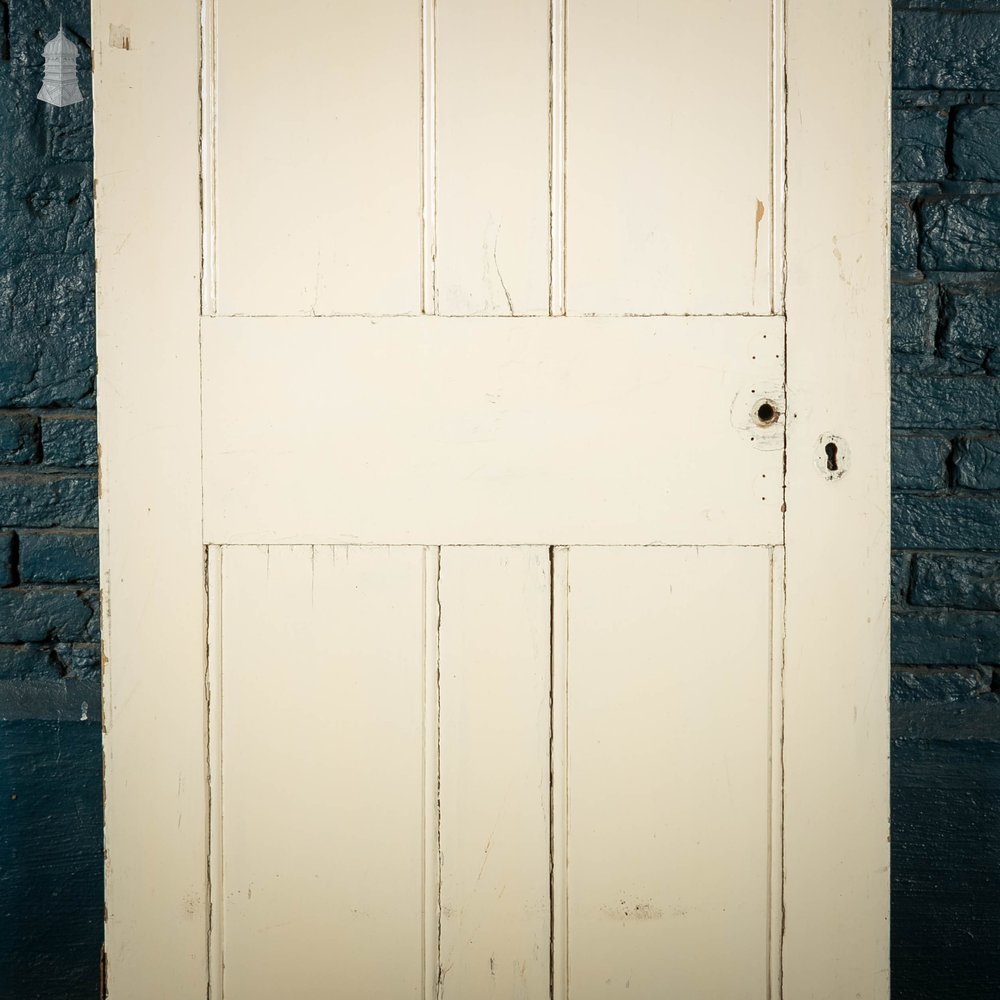 Pine Panelled Door, 4 Panel White Painted