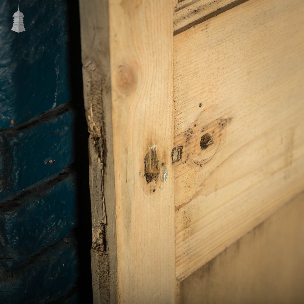 Pine Panelled Door, Stripped Moulded 4 Panel