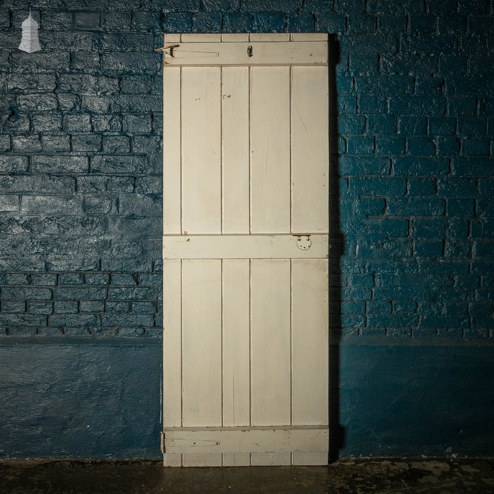 Plank & Ledge Door, White Painted Pine