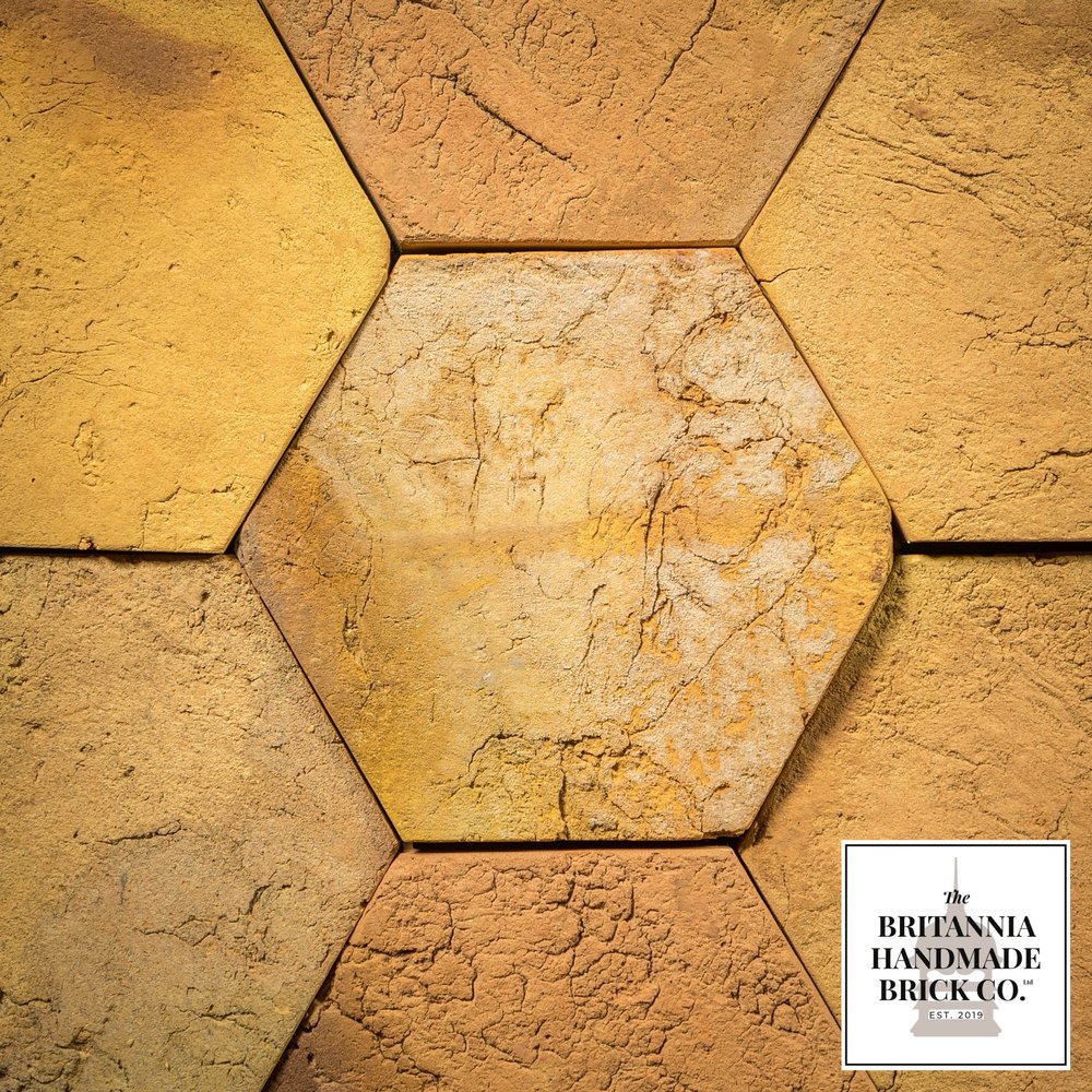 Hexagonal Pamment Floor, New Handmade Buff Floor Tiles, Batch of 175 - 6 Square Metres