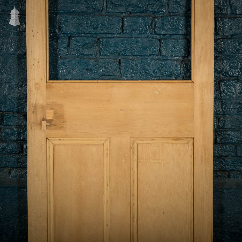 Half Glazed Door, Stripped Panelled Pine