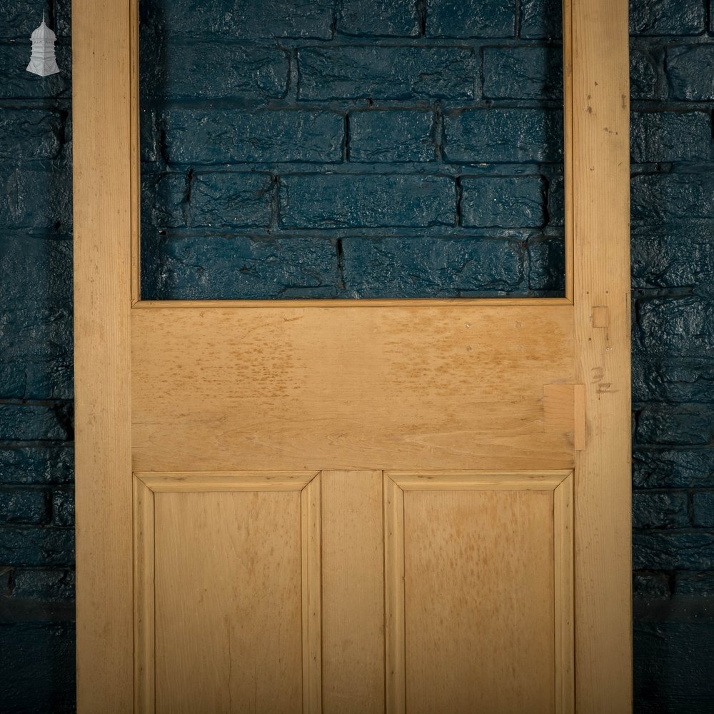 Half Glazed Door, Stripped Panelled Pine