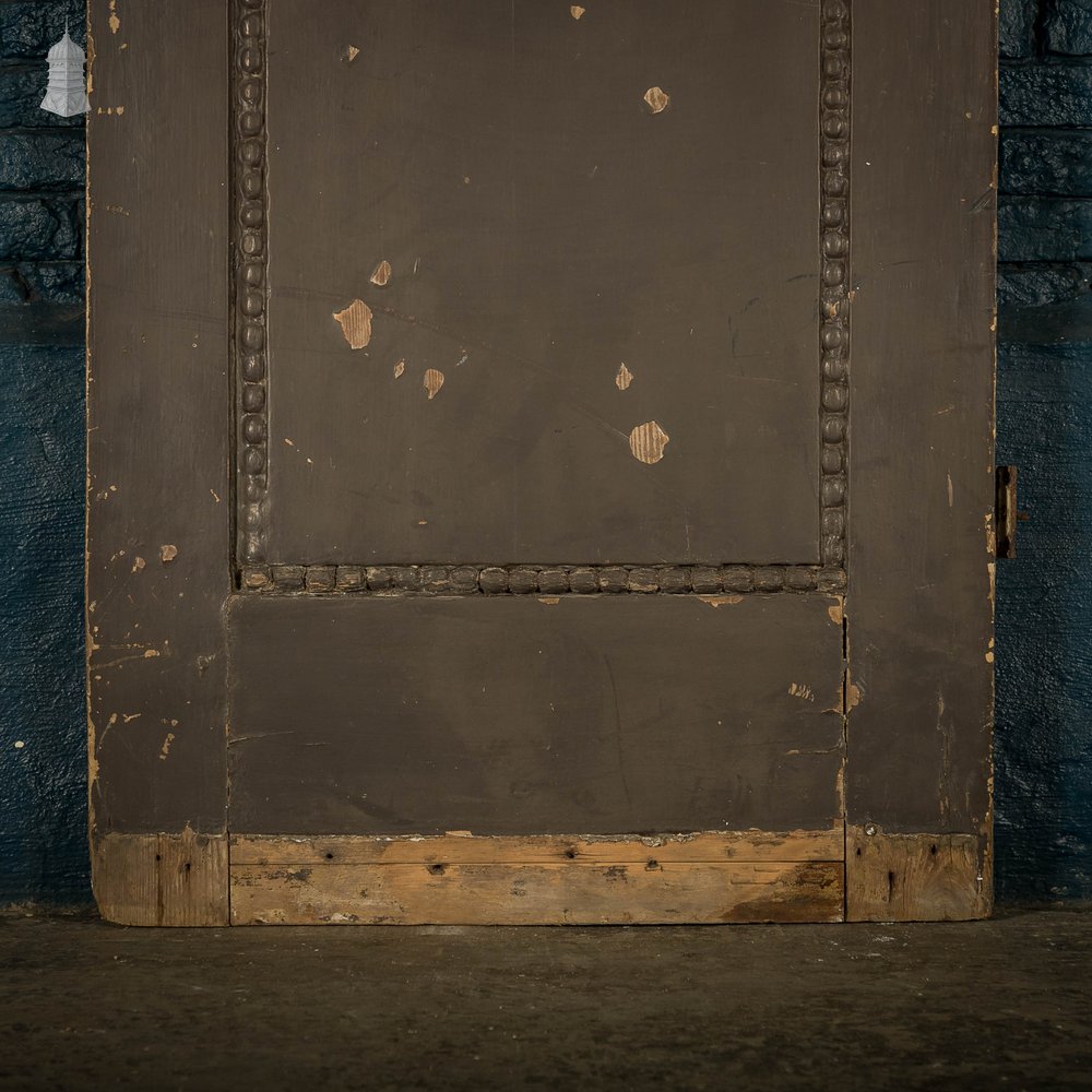 Pine Panelled Front Door, Rolled bead Detail, Brown Painted