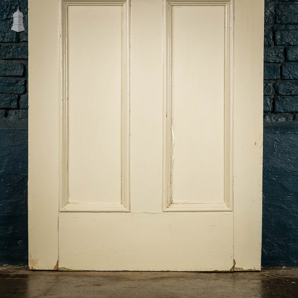 Pine Panelled Door, Moulded 5 Panel Door With White Painted Finish