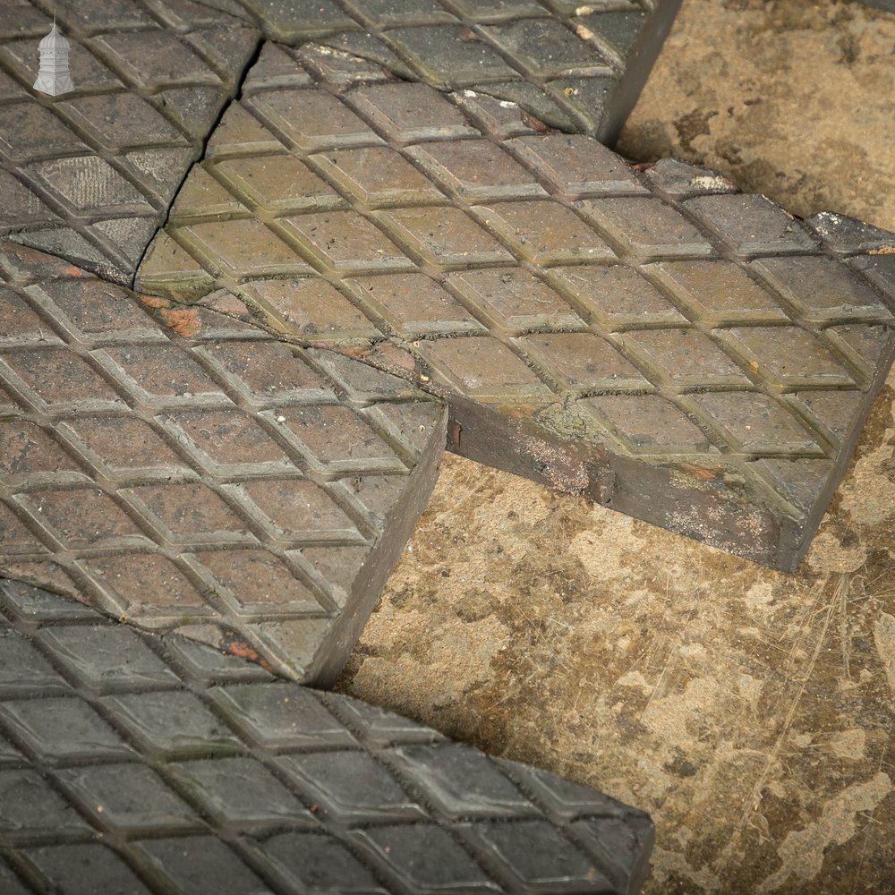 Reclaimed Diamond Pavers, Staffordshire Blue Floor Bricks, Batch of 295 – 7 Square Metres