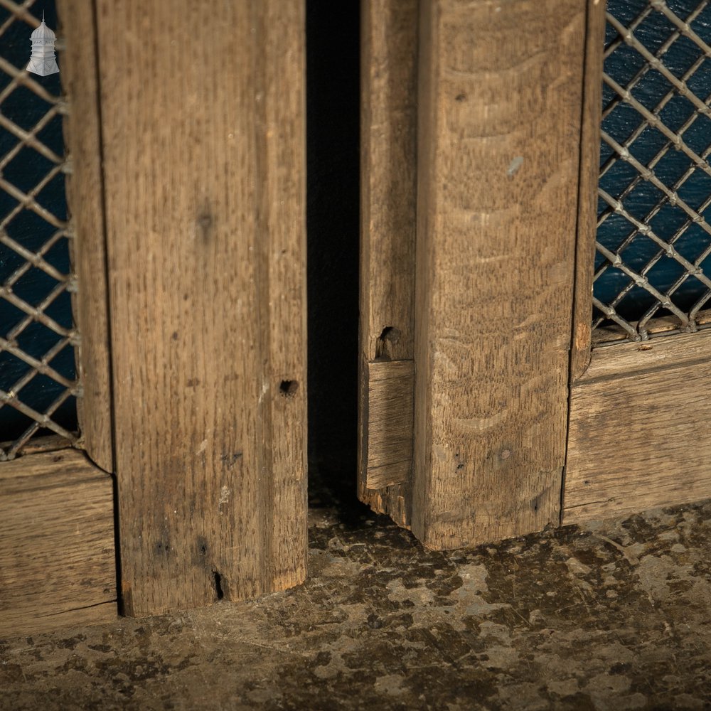 Arched Church Doors, Oak with Mesh Windows