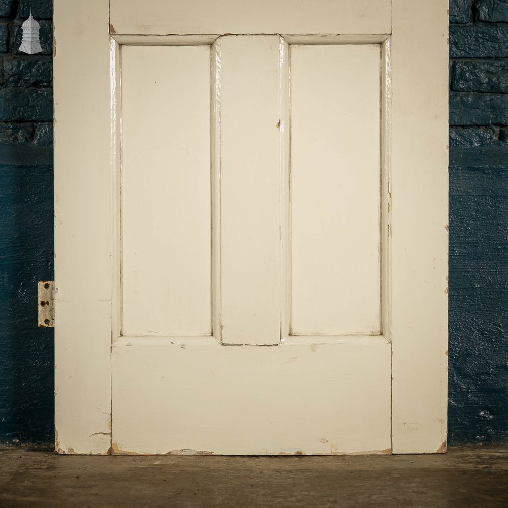 Pine Panelled Door, White Painted 4 Panel Door