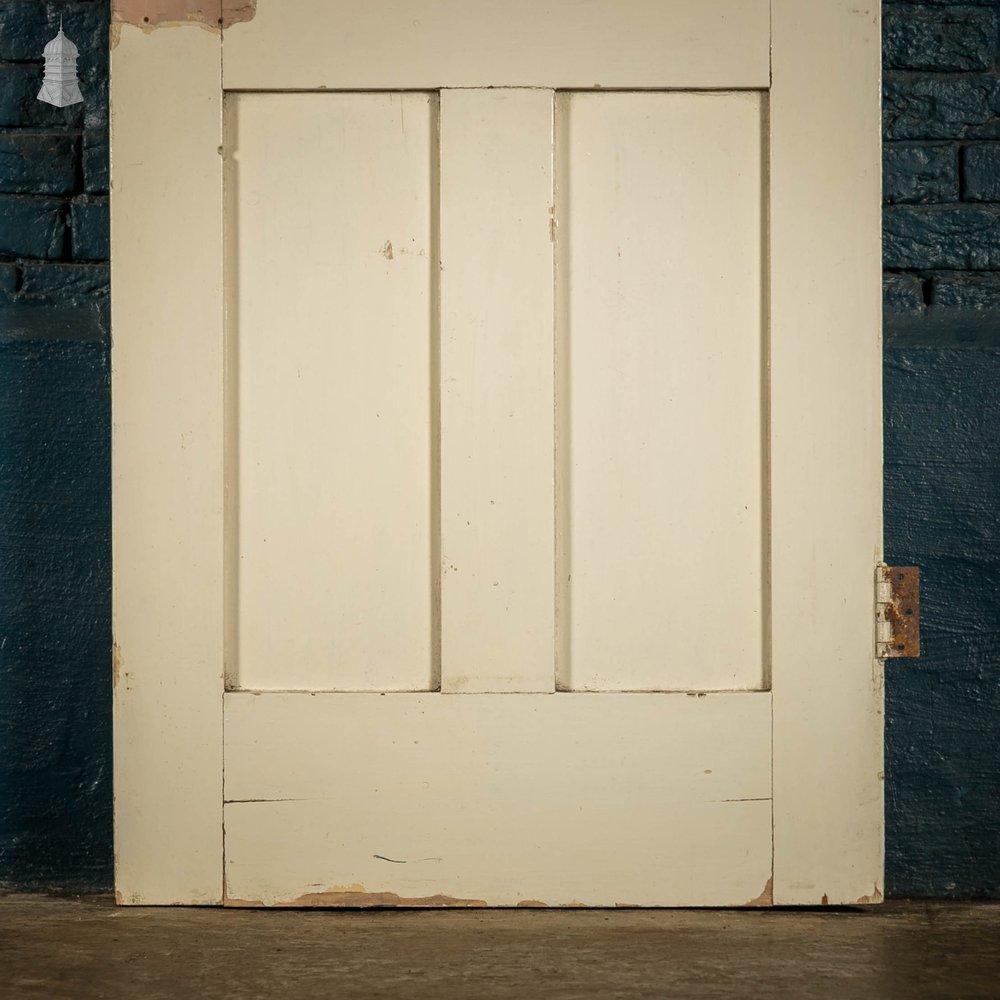 Pine Panelled Door, White Painted 4 Panel Door