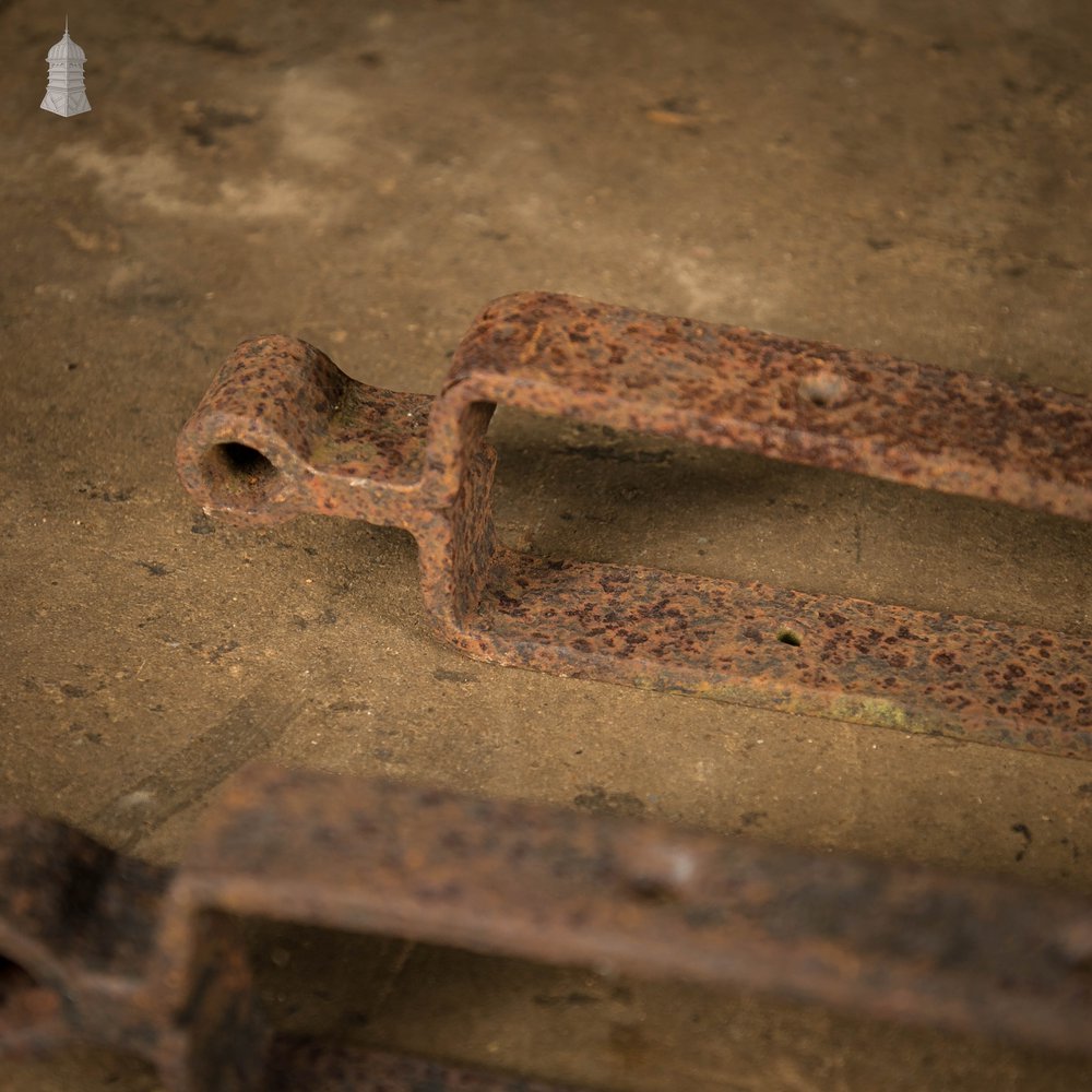 Gate Hinges, Wrought Iron, Pair