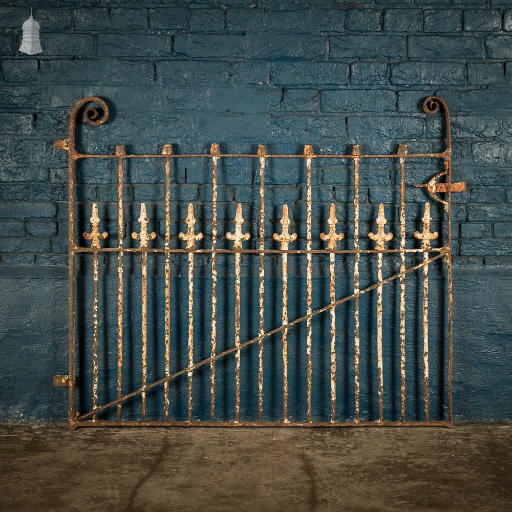 Wrought Iron Gate, Fleur-de-lis Finials