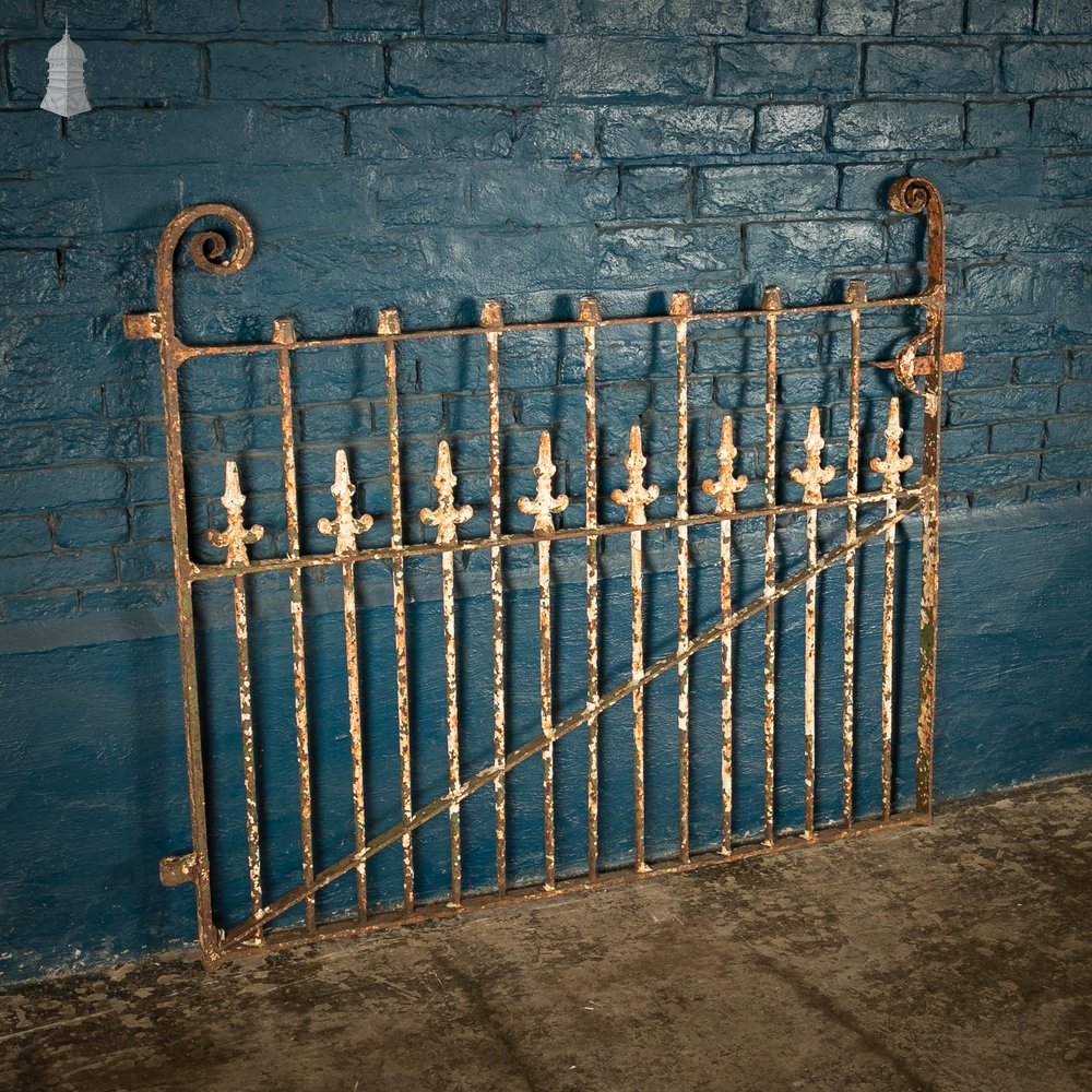 Wrought Iron Gate, Fleur-de-lis Finials