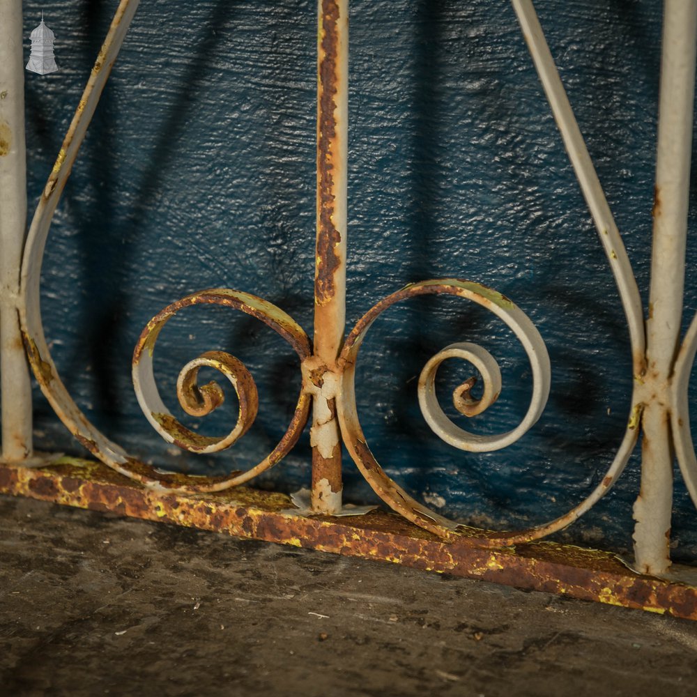 Driveway Gates, Wrought Iron Scroll Design with Distressed Paint Finish