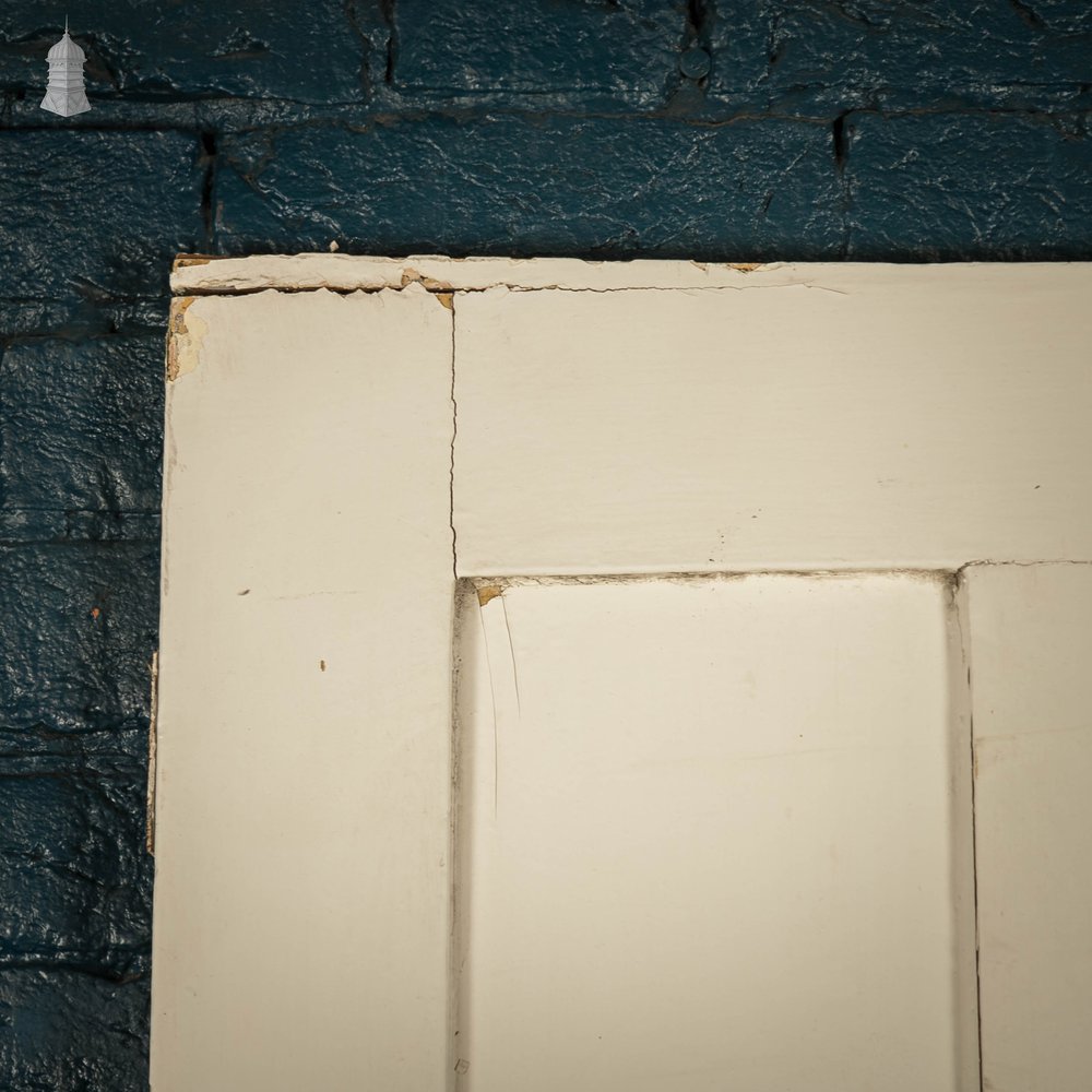 Pine Panelled Door, White Painted 4 Panel