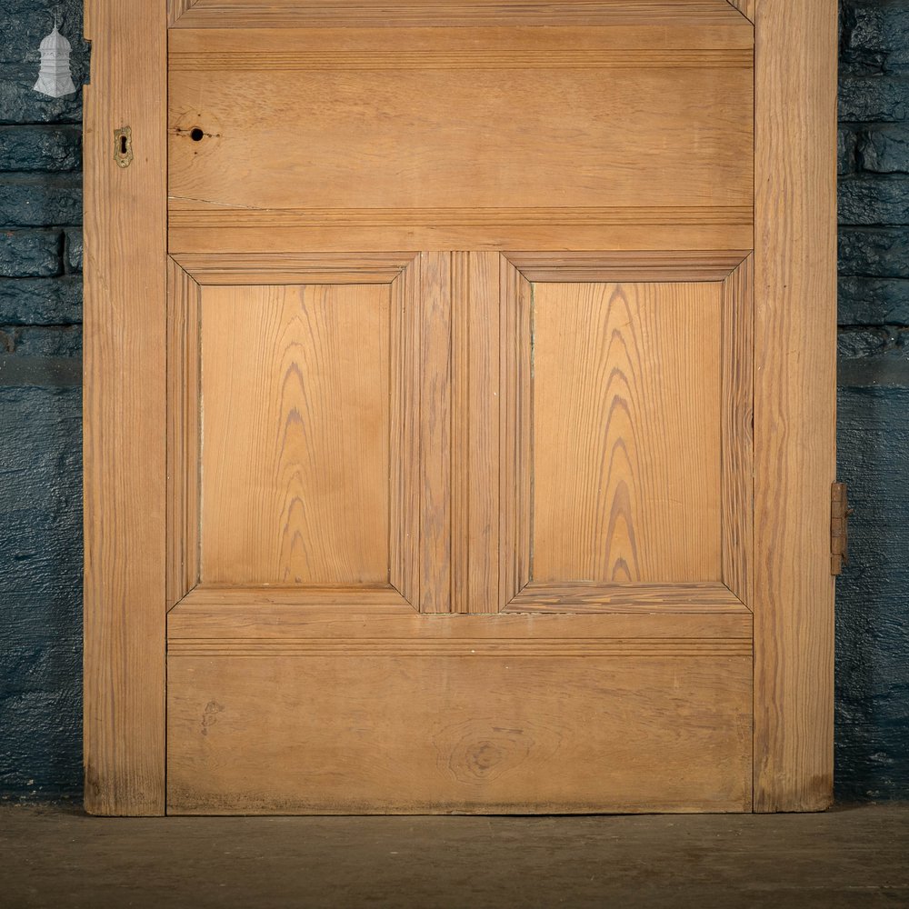 Pitch Pine Panelled Door, 5 Moulded Panel Victorian Style