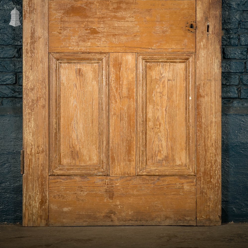 Pitch Pine Panelled Door, 6 Moulded Panel