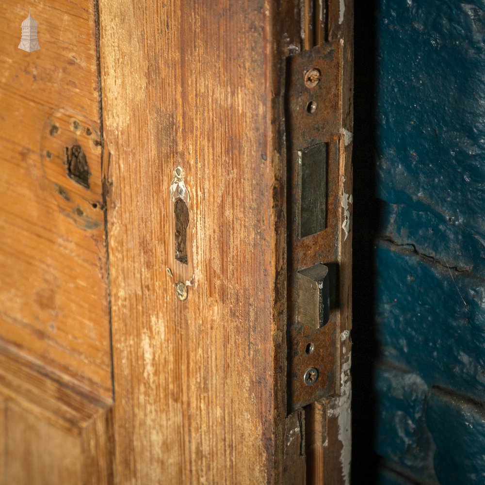 Pitch Pine Panelled Door, 6 Moulded Panel