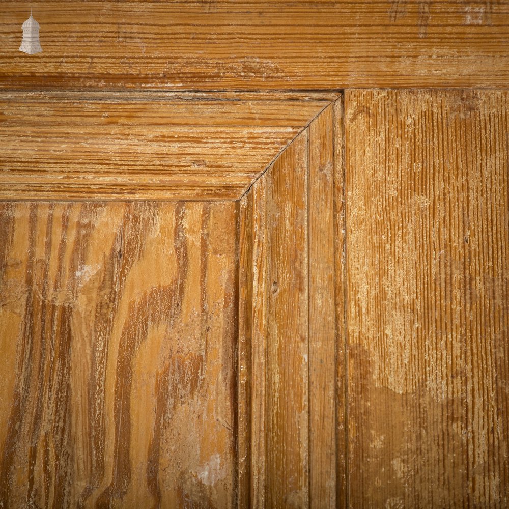 Pitch Pine Panelled Door, 6 Moulded Panel