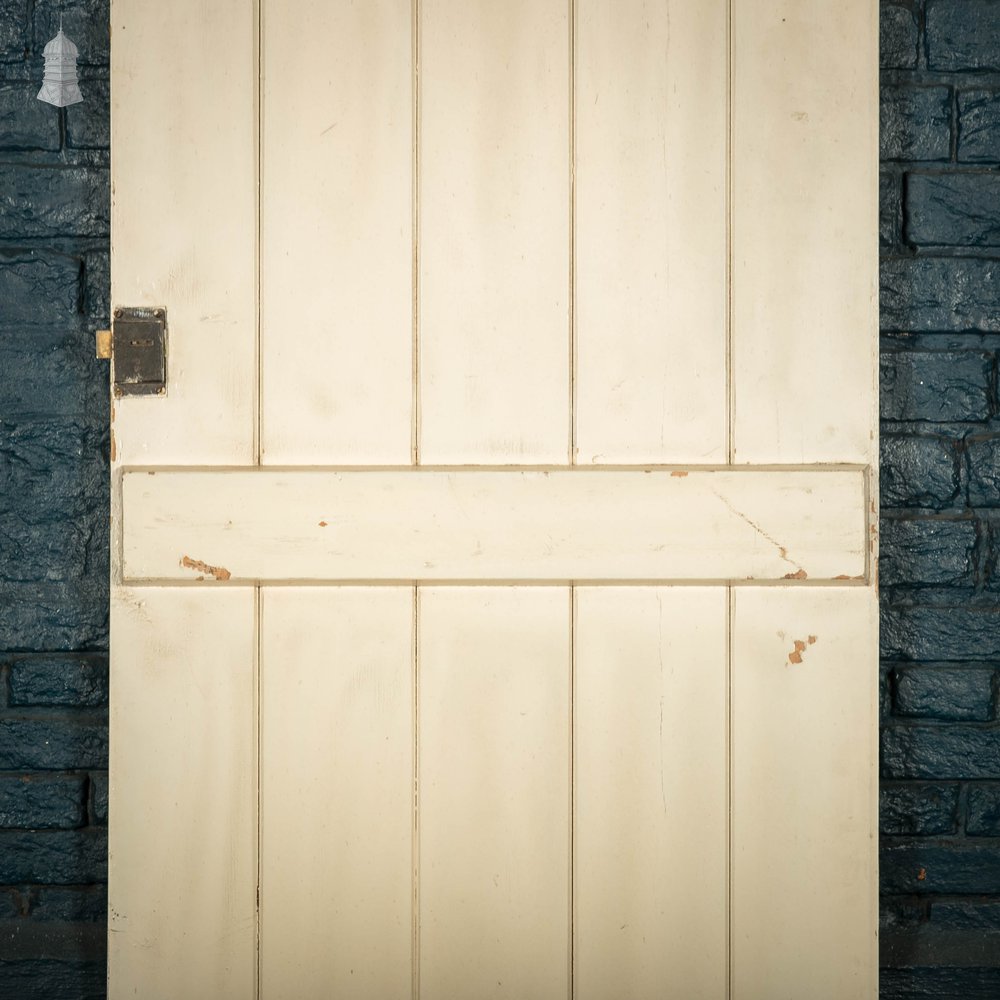 Pine Ledged Door, White Painted Beadboard