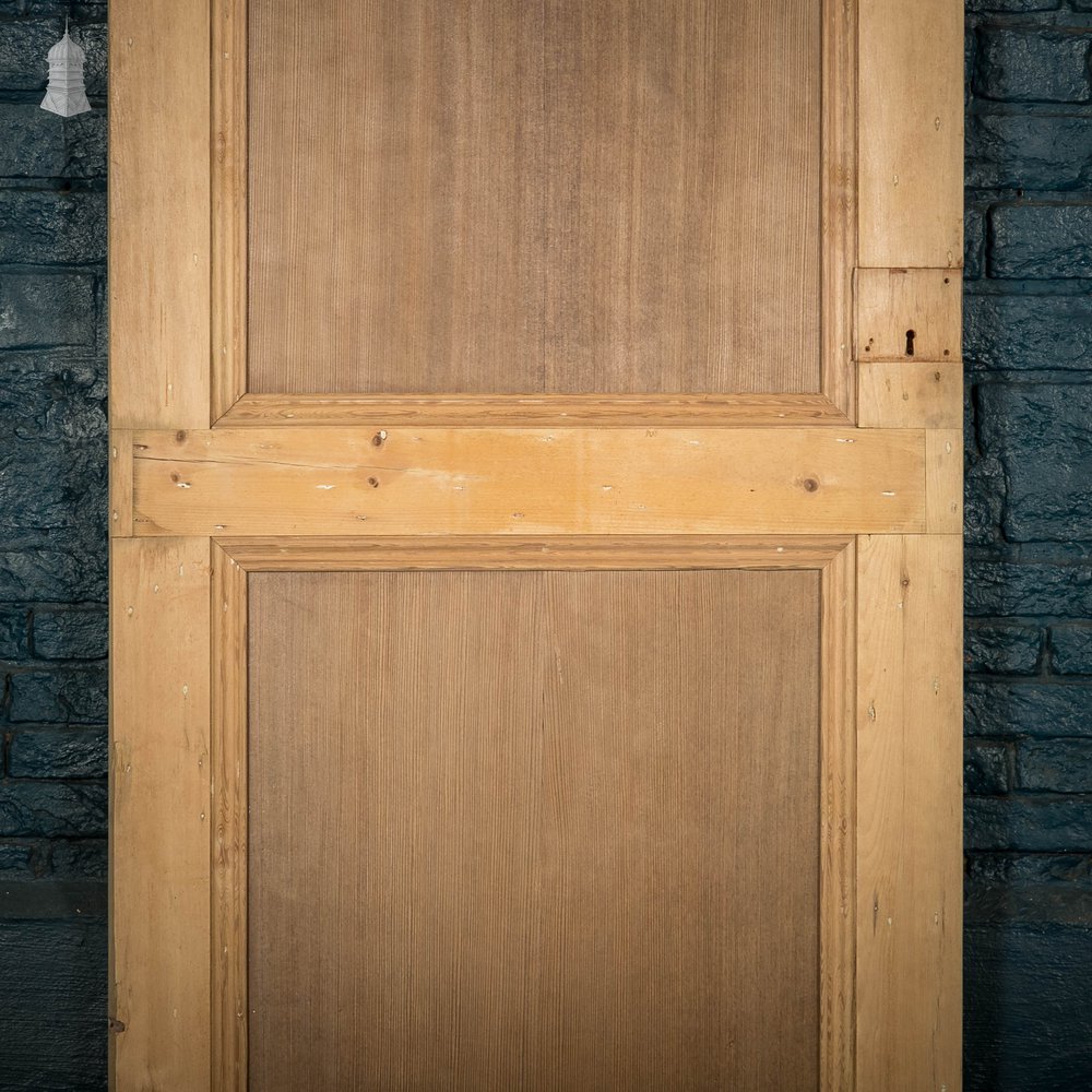 Pine Panelled Door, Moulded 2 Panel and Beadboard Plank