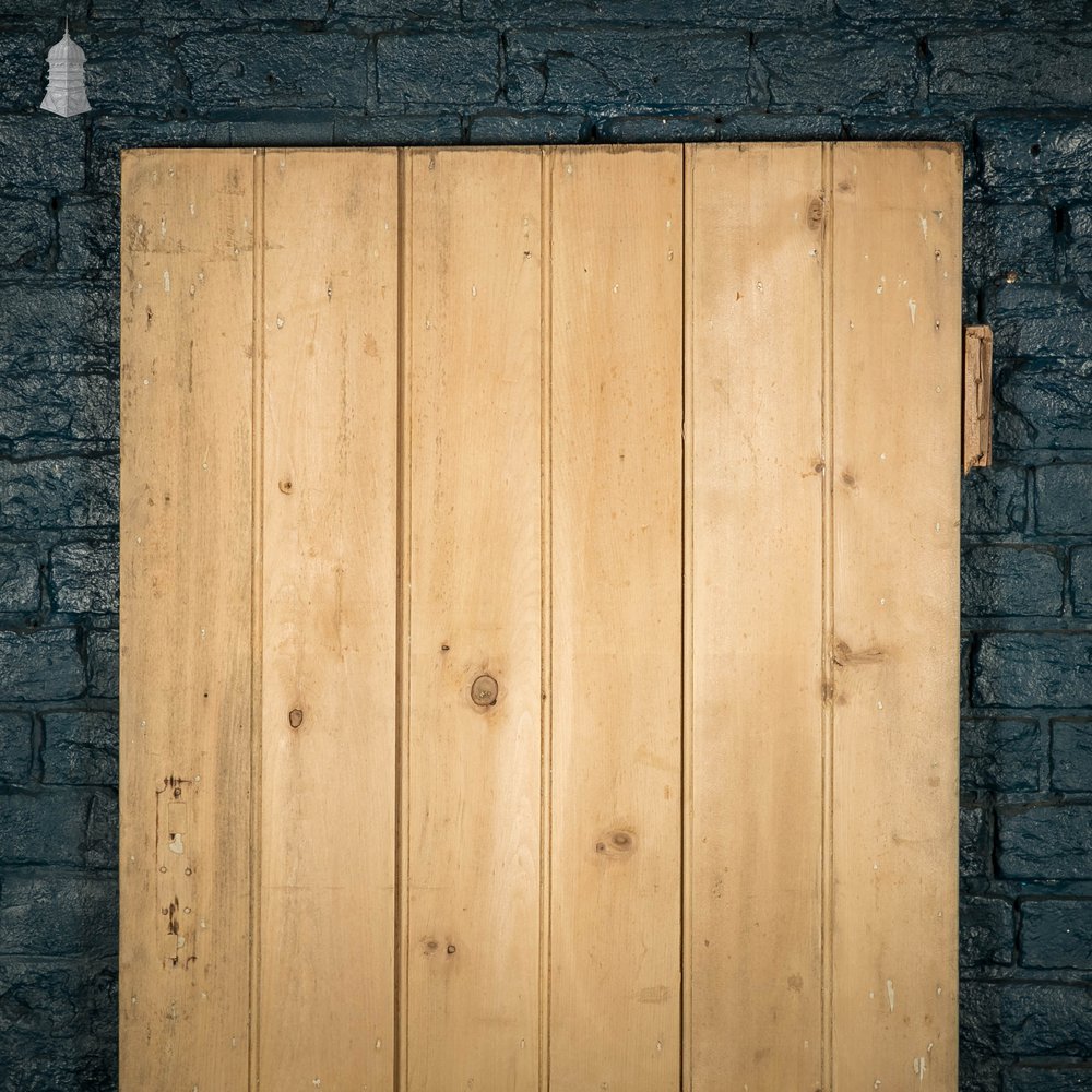 Pine Panelled Door, Moulded 2 Panel and Beadboard Plank