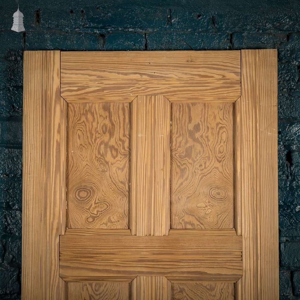 Pitch Pine Panelled Door, 6 Panel