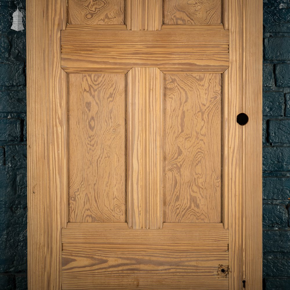 Pitch Pine Panelled Door, 6 Panel