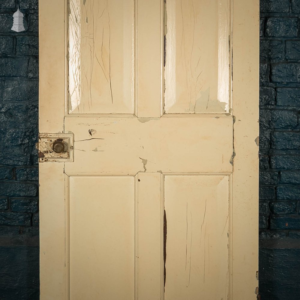 Pine Panelled Door, 4 Panel Cream Painted