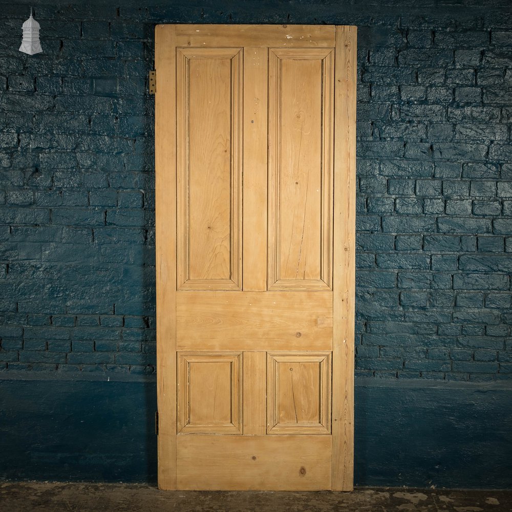 Pine Panelled Door, Moulded 4 Panel