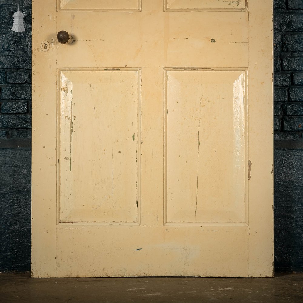 Pine Panelled Door, 4 Raised Panel, White Painted