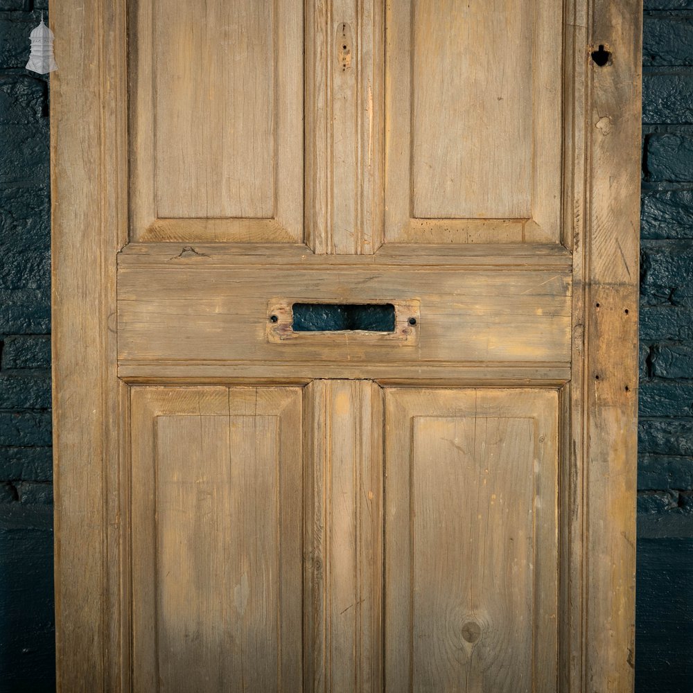 Glazed Pine Door, Moulded 6 Panel