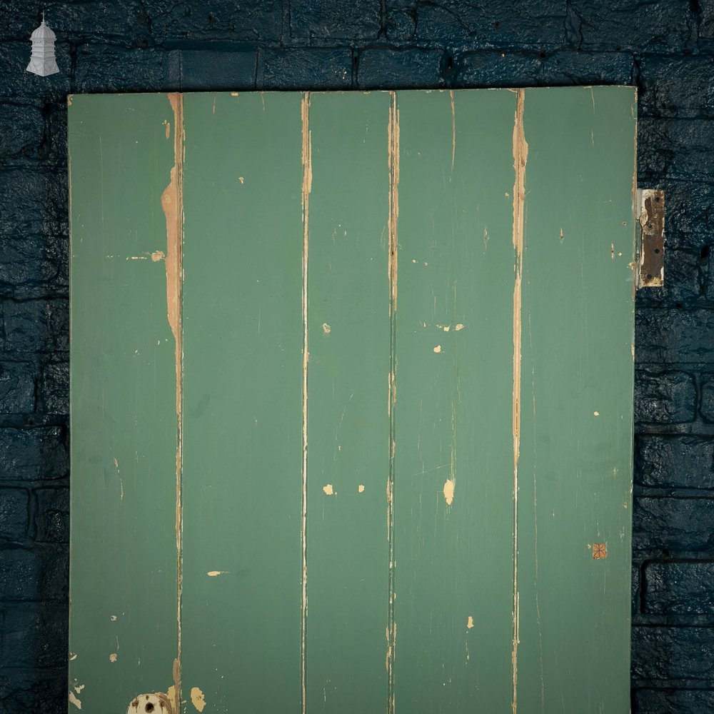 Ledged Plank Door, Green Painted Pine