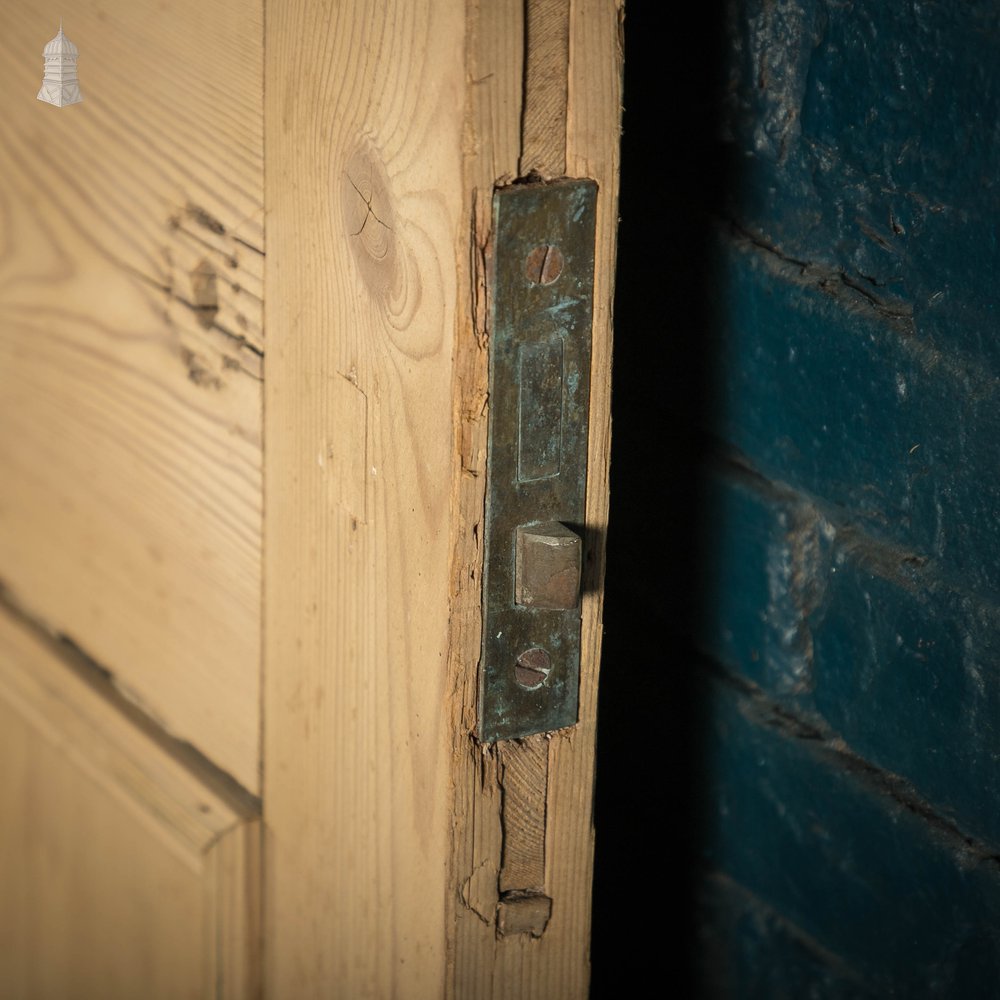 Glazed Pine Door, Moulded Panelled Door with Glazed Top Panel