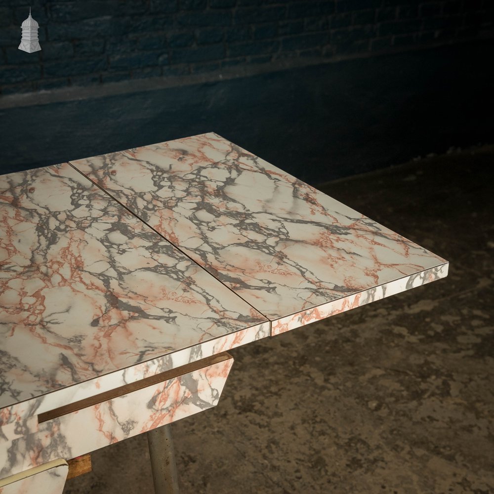 Melamine Extending Table, Marble Effect