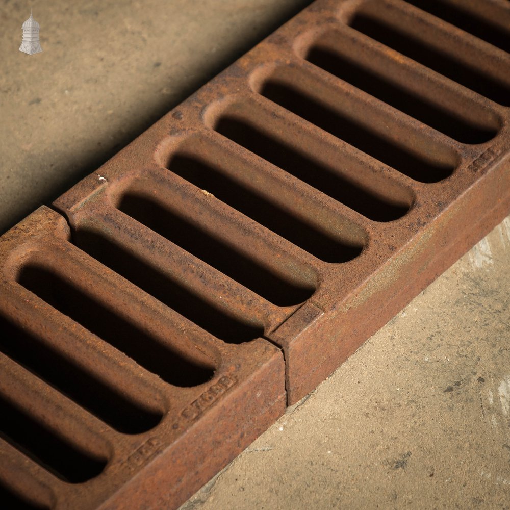 Gulley Gutter Grids, Cast Iron, Batch of 6 – Run of 4 Linear Metres