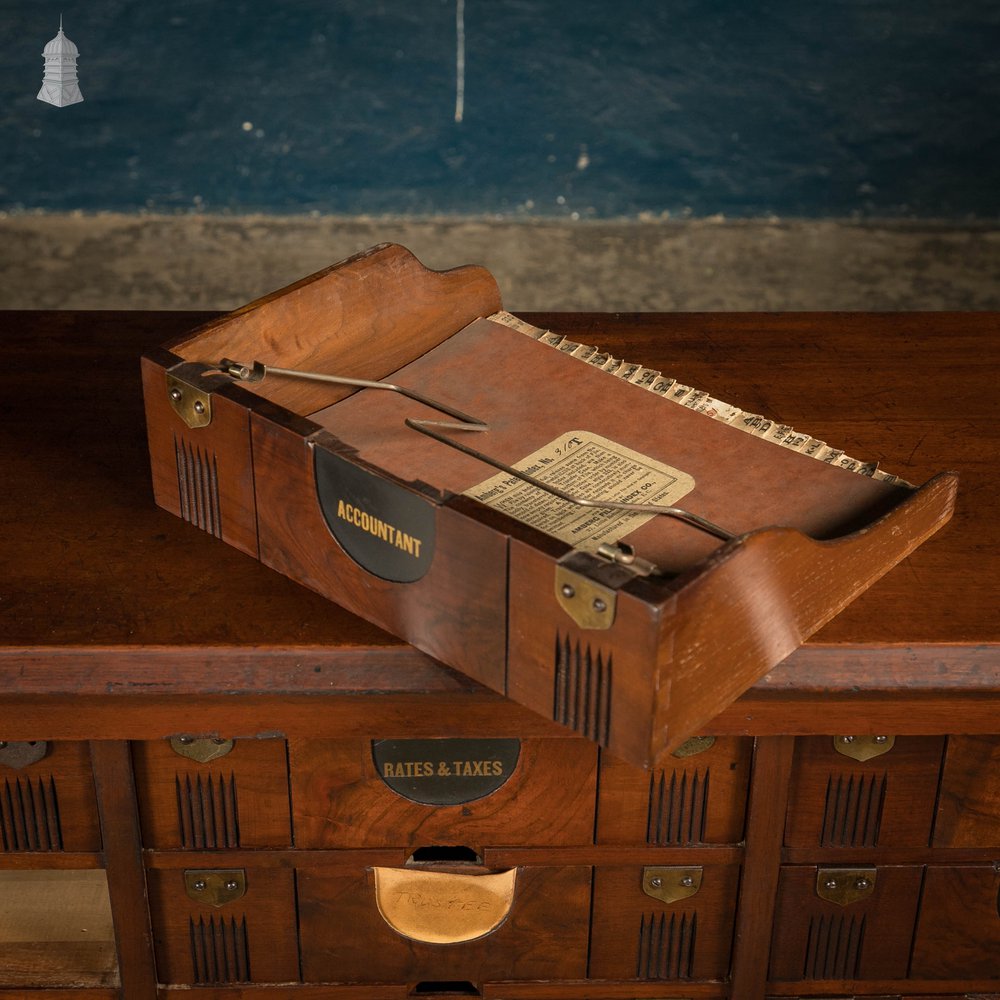 Fifteen-File Cabinet with Doors Georgian Filling Cabinet, Mahogany Chest of Drawers