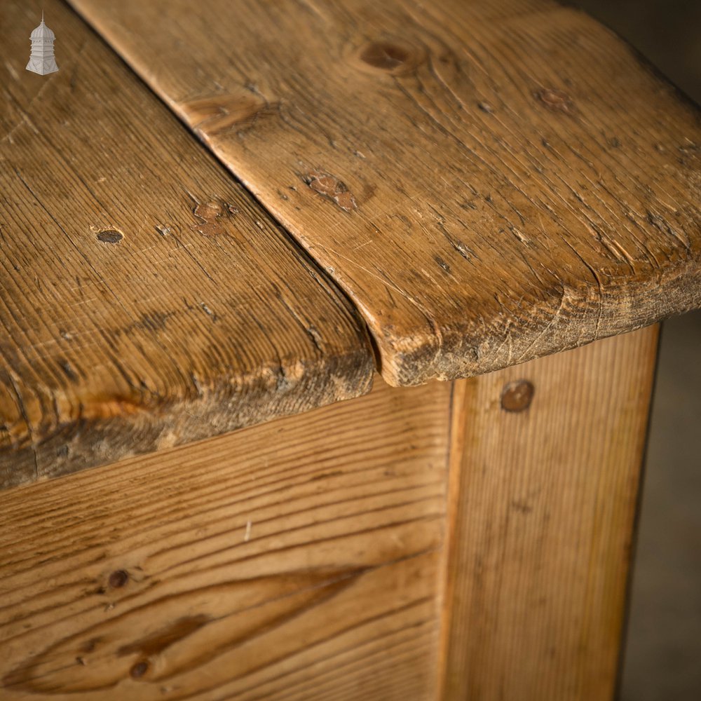 Scullery Kitchen Table, 18th C Pine Farmhouse Dining Table