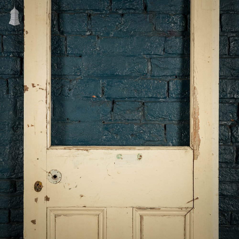 Half Glazed Door, Panelled with White Painted Finish