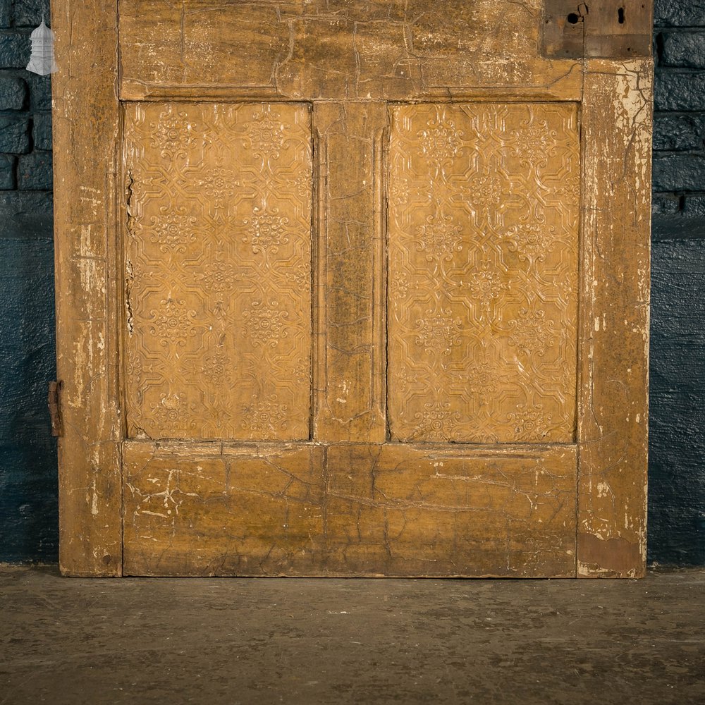 Half Glazed Door, Pine With ‘Reeded’ Style Textured Glass