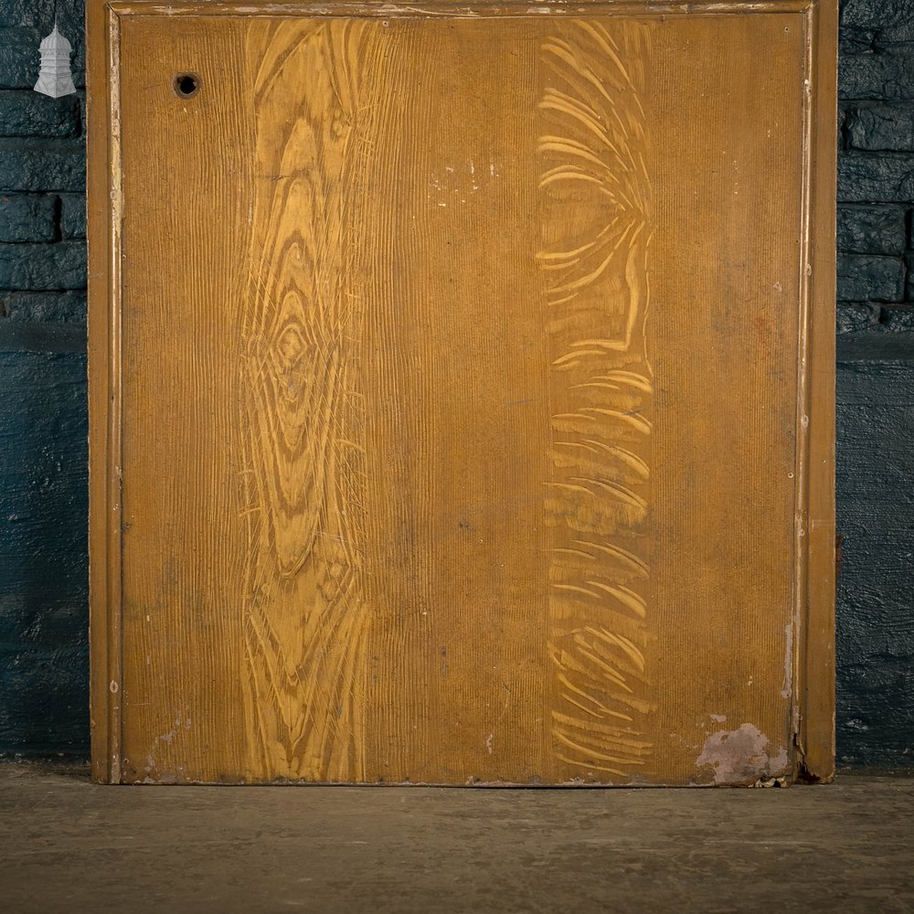 Half Glazed Door, Pine With ‘Reeded’ Style Textured Glass