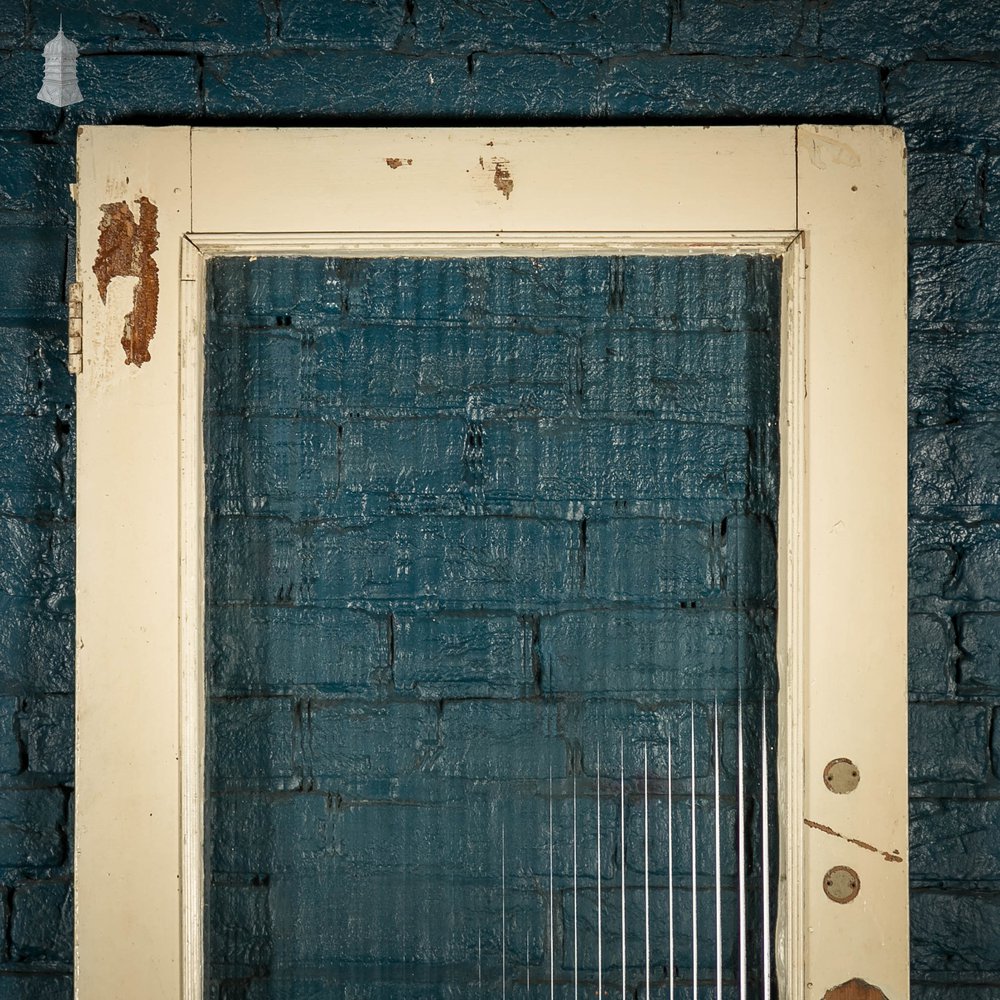 Half Glazed Door, Fitted with ‘Reeded’ Style Textured Glass