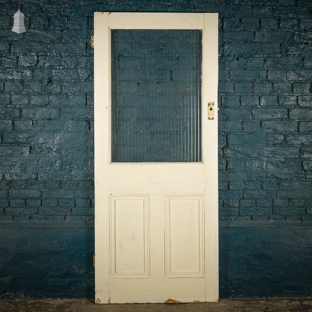 Half Glazed Door, With ‘Reeded’ Style Textured Glazing