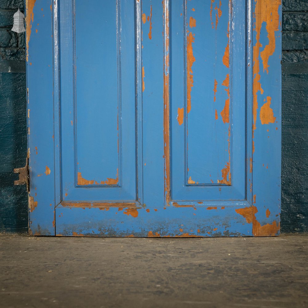 Half Glazed Door, Pine with Blue Painted Finish