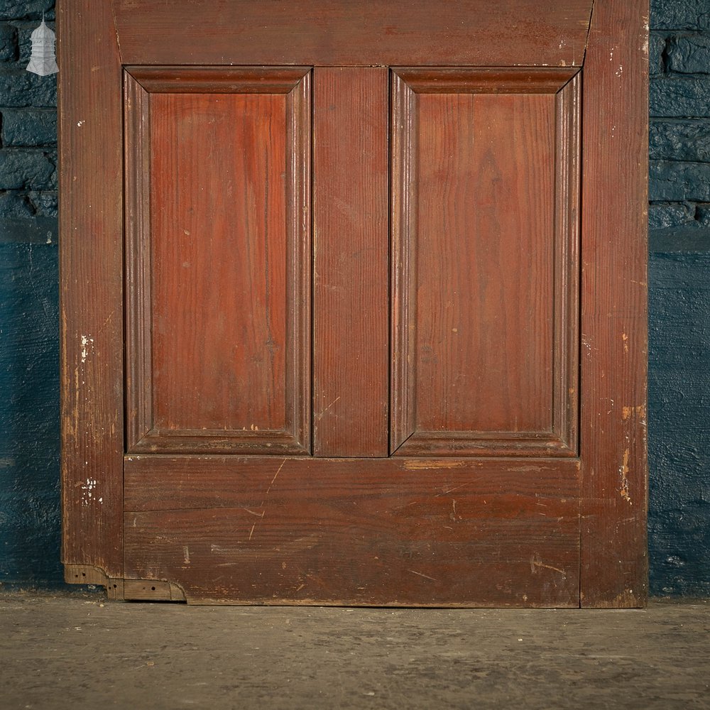 Half Glazed Door, Pine Gunstock Rails, Floral Textured Glazing