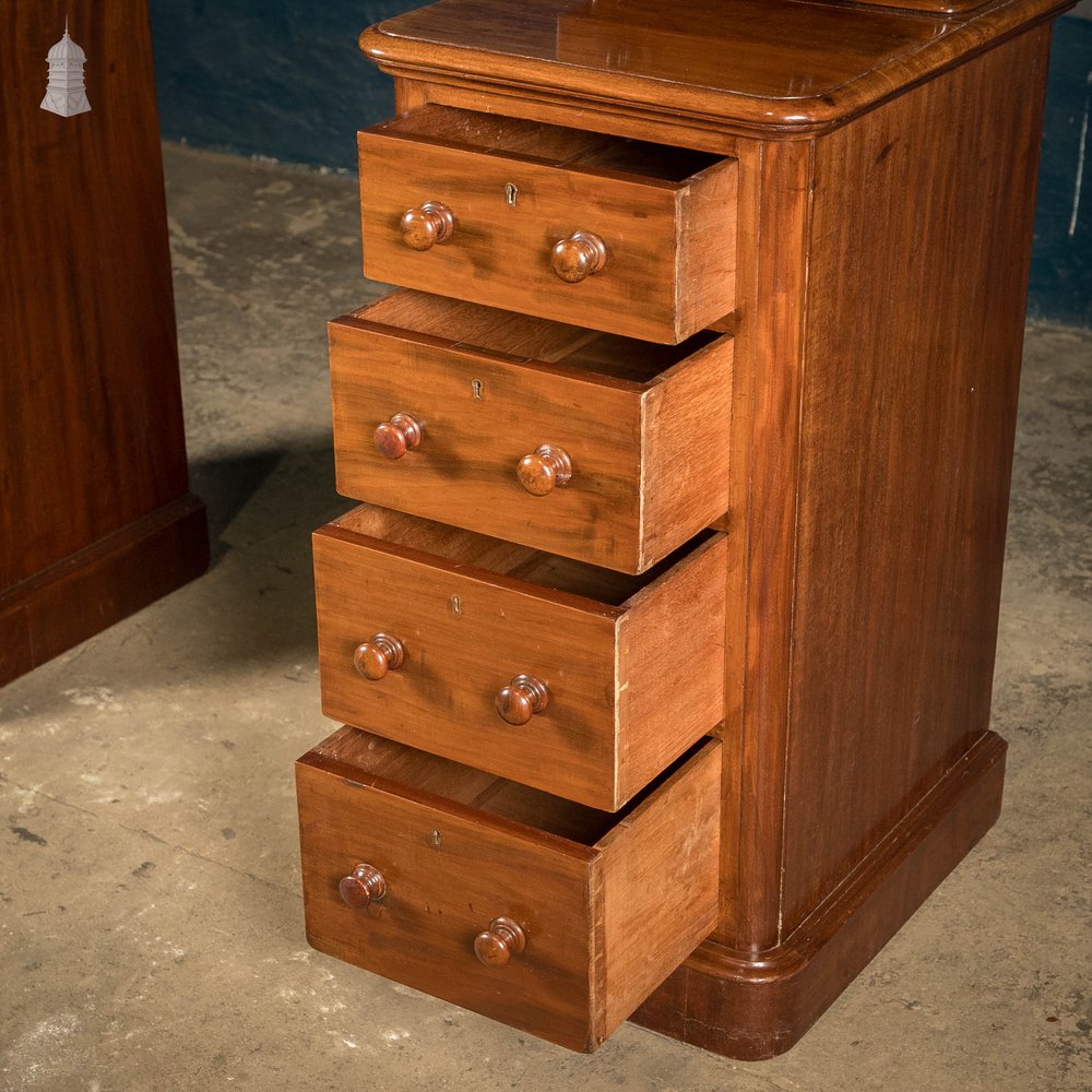 Bedside Drawer Units, Pair of Victorian Mahogany Bedside Chests