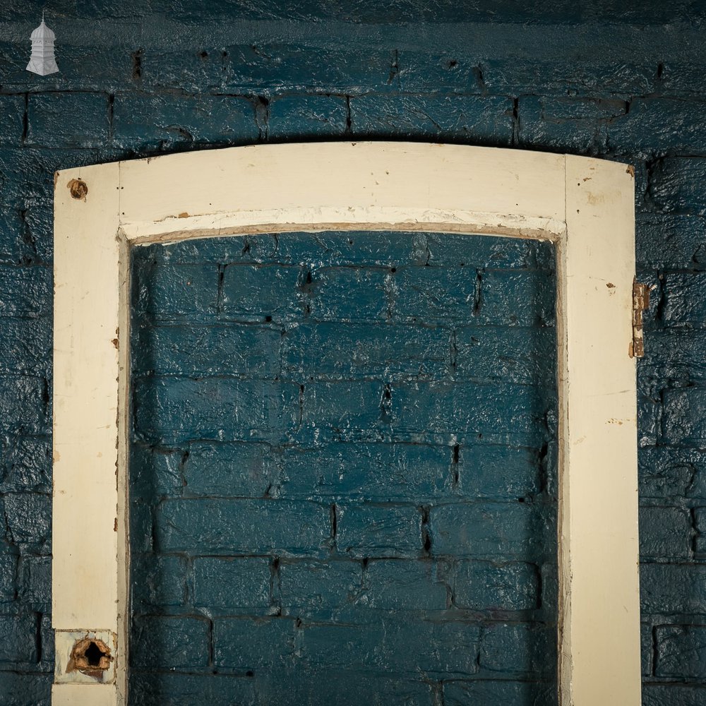 Half Glazed Door, With Arched Top Window and White Painted Finish