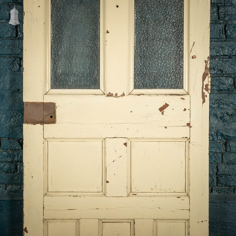 Half Glazed Door, Pine with ‘Arctic’ Style Textured Glass