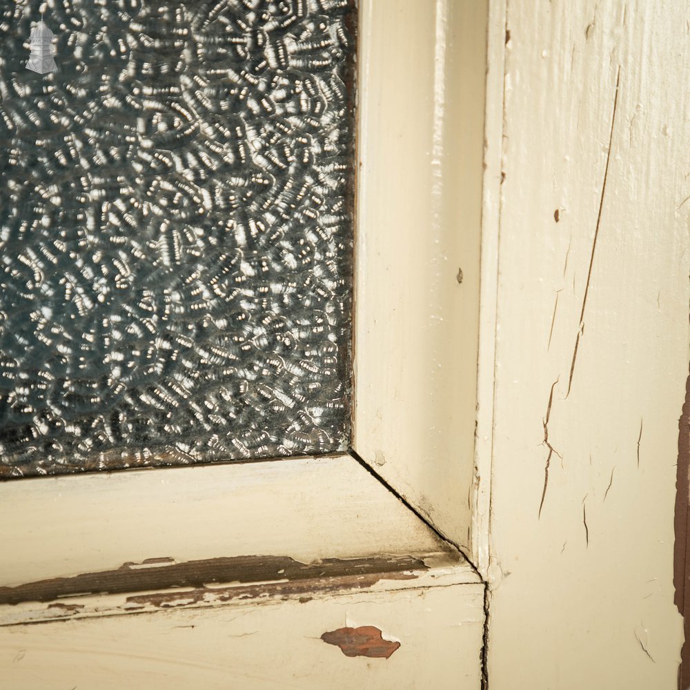 Half Glazed Door, Pine with ‘Arctic’ Style Textured Glass