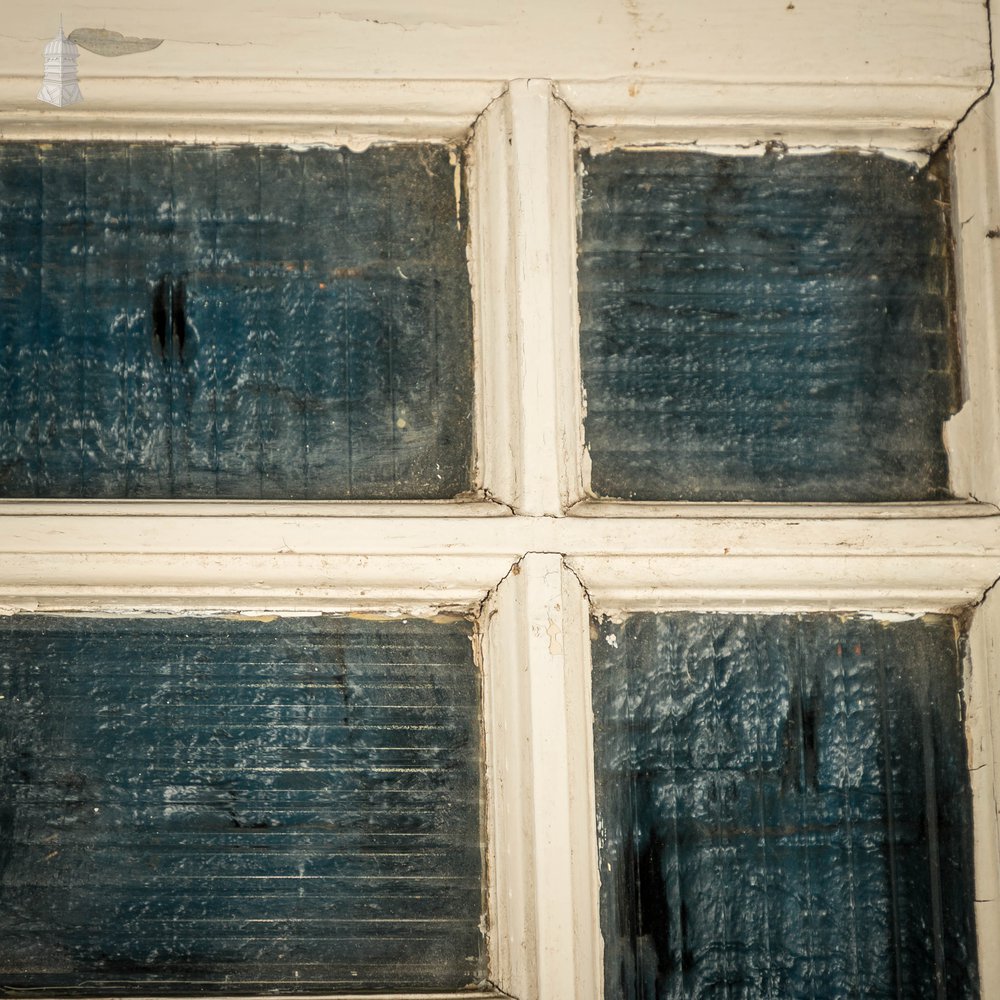 Half Glazed Door, Pine, Fitted with ‘Reeded’ Style Textured Glass